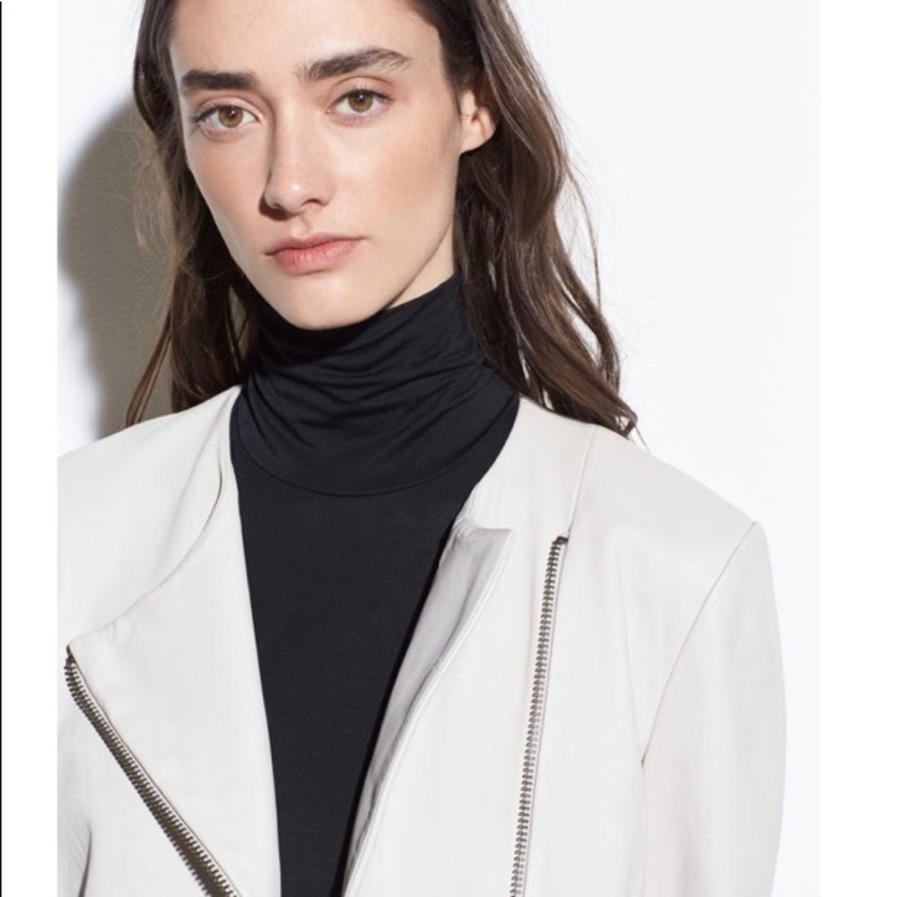 Vince Cross Front Leather Jacket